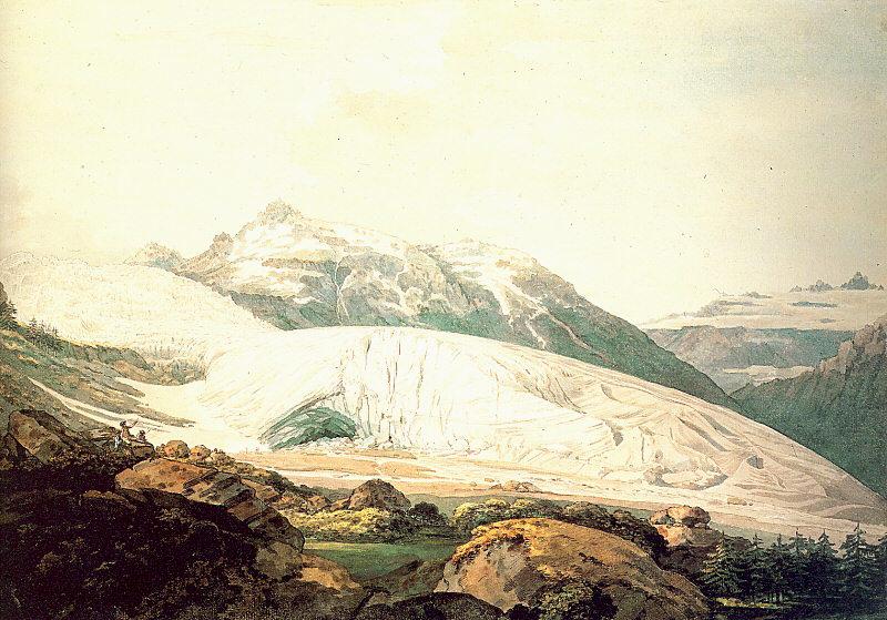 Pars, William The Rhone Glacier and the Source of the Rhone oil painting picture